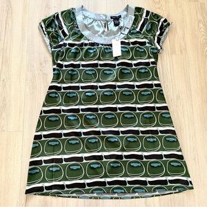 NWT BCBG MaxAzria Satin Tshirt Shift Dress Sz L